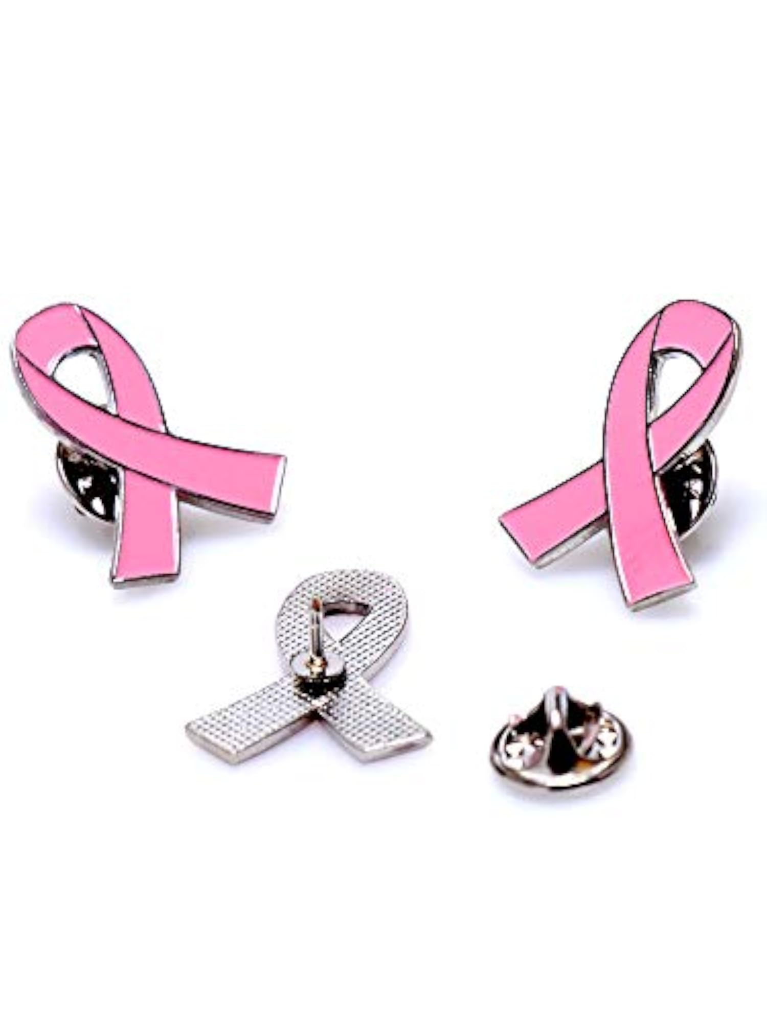 Breast Cancer Awareness Pink Ribbon Brooch Pin