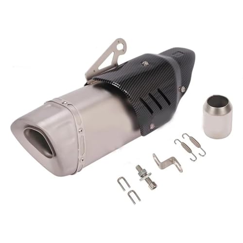 Pot d'échappement 51mm universel avec chicane moto pour Kawasaki Z800 imitation carbone