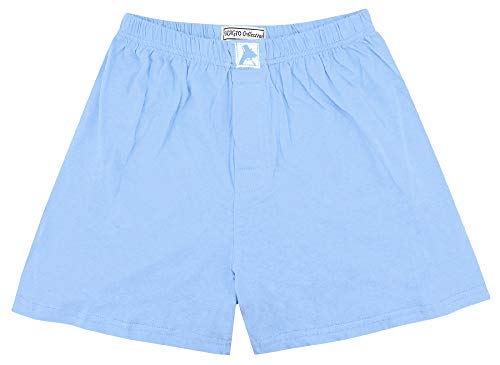 Mens Solid Baby Blue Color BOXER 100% Knit Cotton Shorts