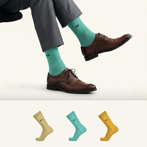 Image of The Sock Street Bamboo Crew Socks for Men Combo | Full Calf Length Premium Bamboo | Odour-Free, Breathable & Durable | Cushioned Base & Anti-bacterial | 3X Softer than Cotton Socks | Pack of 3