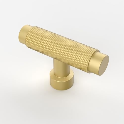 Asidrama 4518 10 Pack Brushed Gold Kitchen Cabinet Knobs Dresser Knobs Drawer Knobs Cabinet Hardware Zinc Knobs for Dresser Drawers