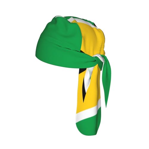 CNTDBU Drapeau de la Guyane - Casquette de cyclisme respirante - Bandeau anti-humidité pour casques - Séchage rapide - Pour homme et femme - Noir