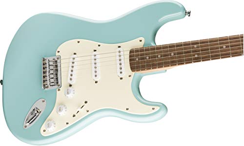 Fender Squier by Fender Bullet Stratocaster Touche en laurier Turquoise tropical - Les Beatles, Paul McCartney, John Lennon, RIngo Starr, George Harrison Fender Squier by Fender Bullet Stratocaster Touche en laurier Turquoise tropical – Image 4