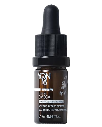 Image of YONKA PARIS Serum Omega | Oil in Serum for Dry and Sensitive Skin | Omegas 3 6 9 Lipo Restore Complex | Nourishes and Soothes Reactive Skin | Vegan Dermatologist Tested | Travel Size | 0.16 Fl Oz