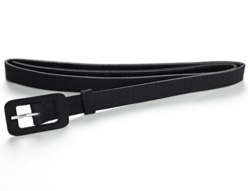 MUXXN Womens Belt- Solid Color Basic Belt for Casual Formal Dress or Jeans (Black S)