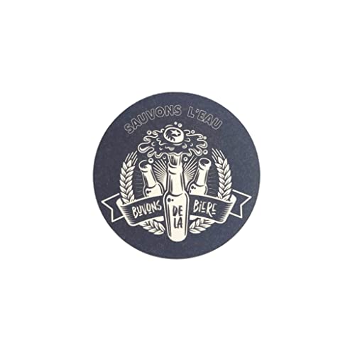 Dessous de Verre/sous bocks (Lot de 6) en Carton absorbants | Messages Originaux | Fabriqué en France | Ustensiles pour Bar et vins – vue 3
