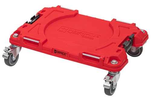Qbrick System Pro Transport Platform Red Ultra HD Transportroller rullbräda av plast 100 kg lastkapacitet röd 50,6 x 32,5 x 14 cm