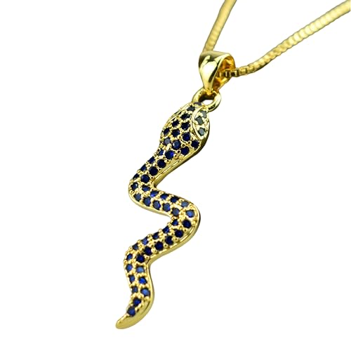 Collier serpent or 14k et boucles d'oreilles animal cadeau idéal