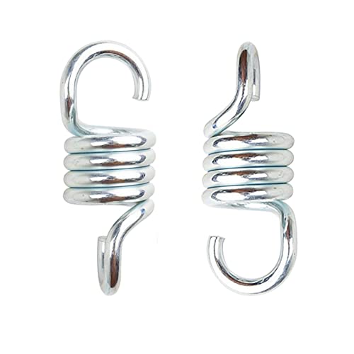 LONLEA Muelle de hamaca, resorte de extensión de acero, adecuado para colgar ganchos para silla de hamaca, bolsa de perforación de jardín, juego de 2 piezas Cover