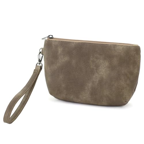 Image of Small Wristlet Wallets for Women, Zip Clutch Bag with Wristlet Pouch, 3-Zipper Original Design