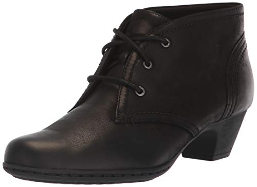Rockport Women's Brynn Chukka Bootie Ankle Boot, Black, 8.5 M US