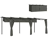 Protezione solare: dotata di una tela con rivestimento PA da 180 g/m², questo pergolato da esterno offre protezione UPF30+ e resistente agli schizzi. Garantisce uno spazio esterno sicuro e confortevole proteggendoti dai raggi UV