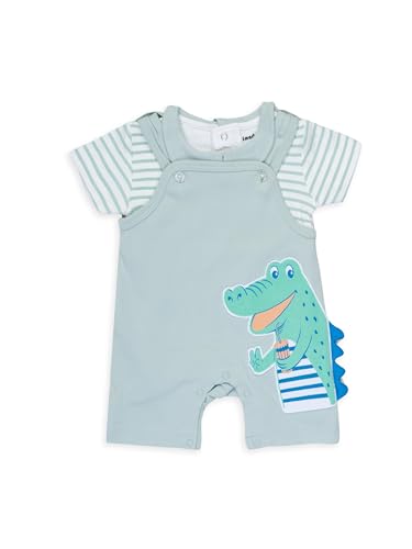 Image of Smart Baby Printed Pure Cotton Dungaree Set for Baby Boy & Baby Girl