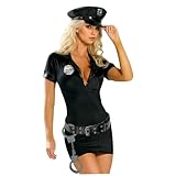 Conjunto completo: nuestro juego de vestuario policial incluye un vestido, cinturón, sombrero, insignia y esposas, proporcionando todo lo que necesita para un aspecto policial auténtico..Cada pieza está meticulosamente diseñada tanto para el estilo como para la funcionalidad.