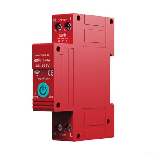 Per TUYA WiFi 1P 63A Circuit Breaker Misuratore Auto-ripetizione Protezione Sottotensione, Limitatore di Corrente Interruttore Remoto Timer Per Smart Life APP
