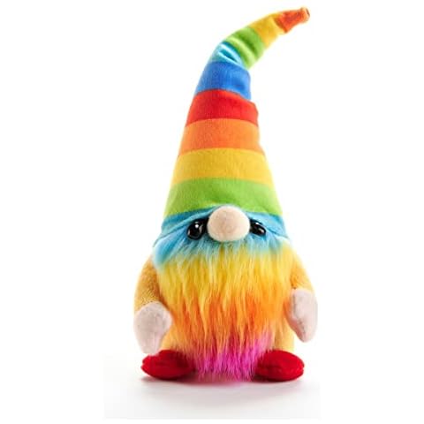 Giftcraft 473918 Hug Feel The Love Rainbow Gnome, 9-inch Height, Polyester, Finn Cover