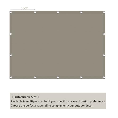 Voile d'ombrage jardin terrasse balcon kaki de 270x280 cm