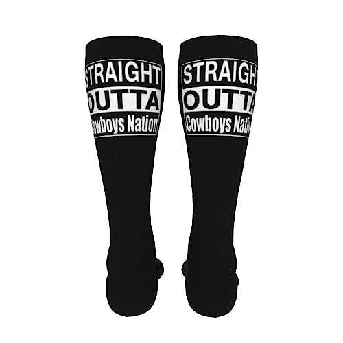 Straight Outta Cowboys Nation Knee High Socks For Women Long Tube Socks Athletic Compression Socks Unisex High Socks Girls4