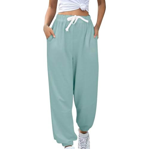 Pantalon de jogging pour femme long et stretch | Bas de sport vert M