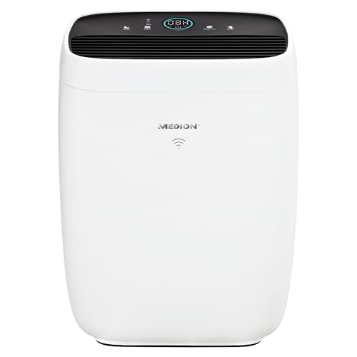 Bild zu MEDION Luftreiniger mit App Steuerung (HEPA 14 Filter, Smart, reduziert Aerosole Pollen Staub Tierhaare, bis zu 60 m², farbige Luftqualitätsanzeige, Timerfunktion, Schlafmodus, MD 10444)