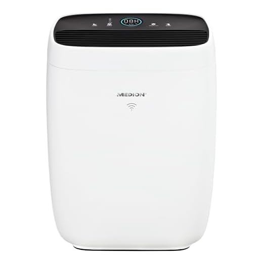 MEDION Luftreiniger mit App Steuerung (HEPA 14 Filter, Smart, reduziert Aerosole Pollen Staub Tierhaare, bis zu 60 m², farbige Luftqualitätsanzeige, Timerfunktion, Schlafmodus, MD 10444)