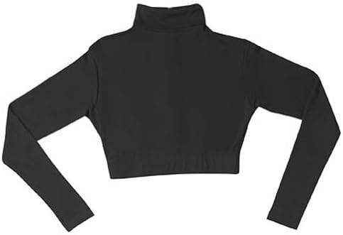 Poly Blend Mock Turtleneck Cheer Half-Top