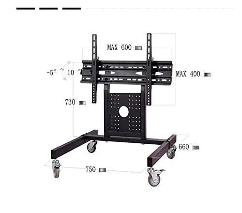 Chariot de support de montage TV roulant 32-65 pouces LCD