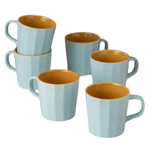 Image of Clay Craft Fine Ceramic Armada Coffee Mug Set of 6, Cups for Tea & Coffee, Mug Set, Gift Set, Elegant Design for Home and Kitchen and Can Be Gifted to Your Loved Ones On Any Occassions