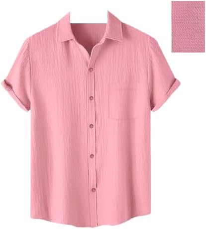 Men's Polycotton Regular Fit Casual Shirt | Stylish | Printed | Solid | Short Sleeve | Trendy (Available in Plus Size)
