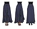 Lrady Women's Ruffle Pants High Waist Trousers Casual Beach Maxi Long Palazzo Overlay Pant Skirts, Blue, X-Large