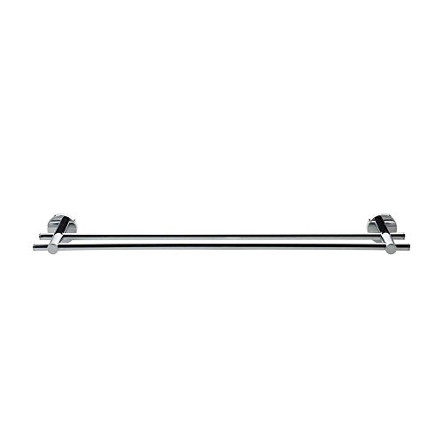 Preisvergleich Produktbild Sanifri 470010261 Roundly doppelte Badetuchstange, chrom, inkl. nie wieder bohren - Befestigungstechnik