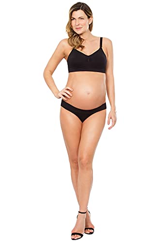 Sutiã Amamentação Sem Bojo – Fecho Click Frontal, Alças e Laterais Largas para Conforto – Cor Preto – Tamanho M – Plié