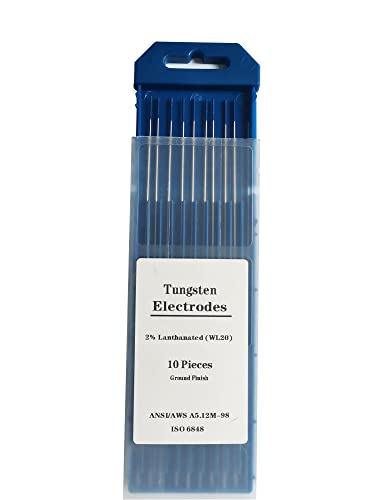 TIG Tungsten Electrodes Diam.1/16inch, with 2% Lanthanum, WL20(Blue) Lanthanum Tungsten Welding Electrodes Rods