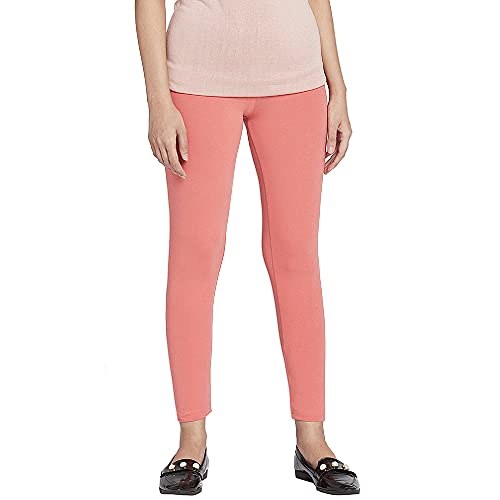 Image of GO COLORS Soft Cotton Stretch Cropped Leggings for Women | Breathable, Mid Rise
