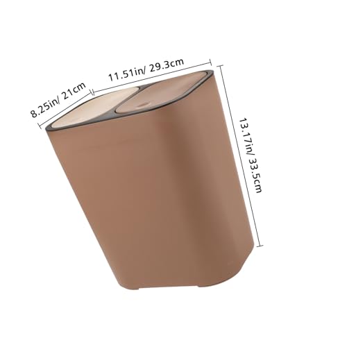 Caneca de basura doble con doble tapa 12.5 gal plástica miniatura 2