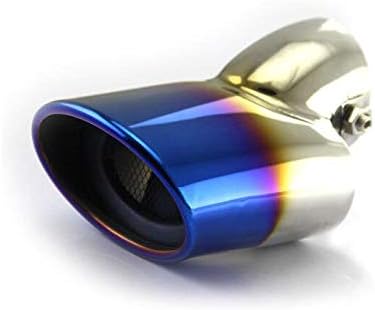 1Pcs Blue Car Stainless Steel Tailpipe Trims Exhaust Muffler Tail Pipe Tip for Honda HRV HR-V 2016-2017-2018-2020