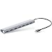 Produktbild InLine 35397I USB 3.1 Hub, USB Typ-C zu 7 Port Typ-A, Aluminiumgehäuse, silber, mit 4A Netzteil