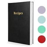 Libro de recetas para escribir en tus propias recetas con 62 páginas en blanco (negro)
