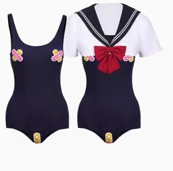 Amazon.co.jp: [zhengxg] 水着 セーラー服セット レオタード