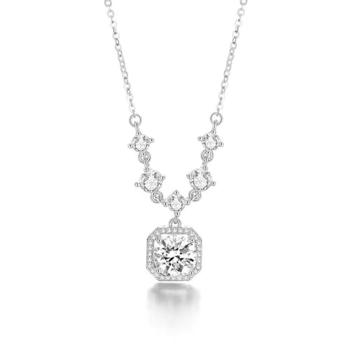 Image of 1 Carat IGI Certified Lab Grown Diamond | Martina Solitaire Lab Diamond Necklace 18K White Gold | FG-VS1-VS2 Quality Jewelry Necklace For Women