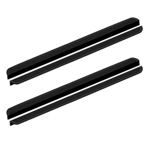 Image of VEZEL Aluminium Wardrobe Handle /Cabinet Handle for Cupboards and Wardrobes - Modern Cabinet Pull Push for Wardrobe, Drawer & Cabinet Furniture, Silk Black, 900mm - Pack of 4
