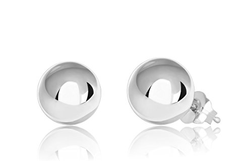 Honolulu Jewelry Company 14K Real White Gold Polished Round Ball Stud Earrings (7Mm - White Gold) #TOP11