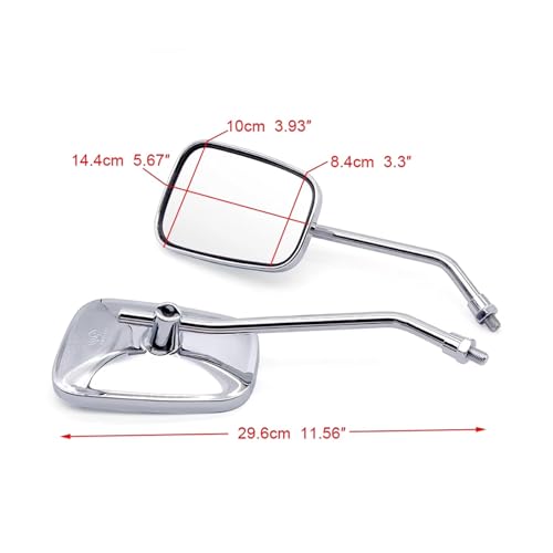 Espejos retrovisores moto de 10 mm cromados para scooter y Rebel 250 2