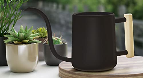 Indoor Watering Can With Long Spout - 35Oz Black Watering Can For Indoor Plants - Cute Watering Can Indoor - Small Watering Can For Indoor Plants - Indoor Plant Watering Can - Houseplant Watering Can #TOP4