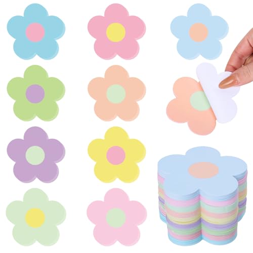 Notes adhésives amovibles motif floral pastel papeterie école bureau maison