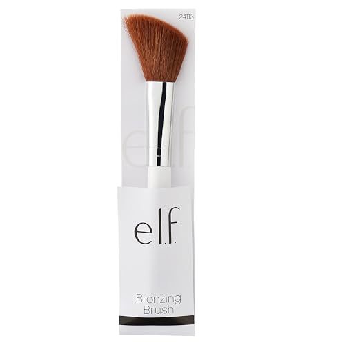 image for e.l.f. Angled Bronzing Brush, Three-In-One Face Makeup Brush For Blush