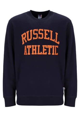 Russell Athletic Mens Iconic Crewneck Sweat Shirt Nuring Tunic, Marine, L EU