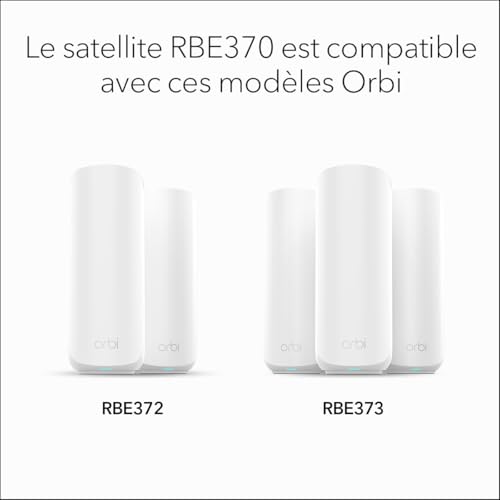 Netgear Orbi WiFi 7 Série 370 Satellite RBE370 - vue 6