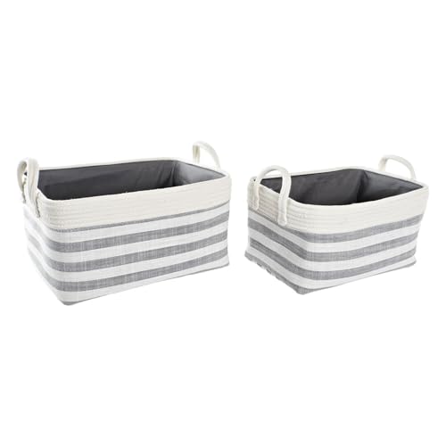 CESTA SET 2 ALGODON 40X30X23 GRIS