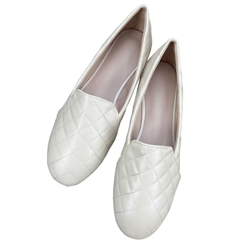 SAILING LU Women's Round Toe Ballet Flat Shoes Female Office Shoes Comfort Driving Shoes Slip-On Loafers